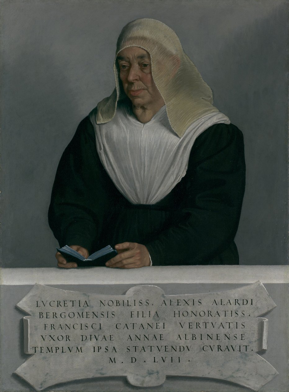 Lucrezia Agliardi Vertova 1490-1558, 1557. af Giovanni Battista Moroni