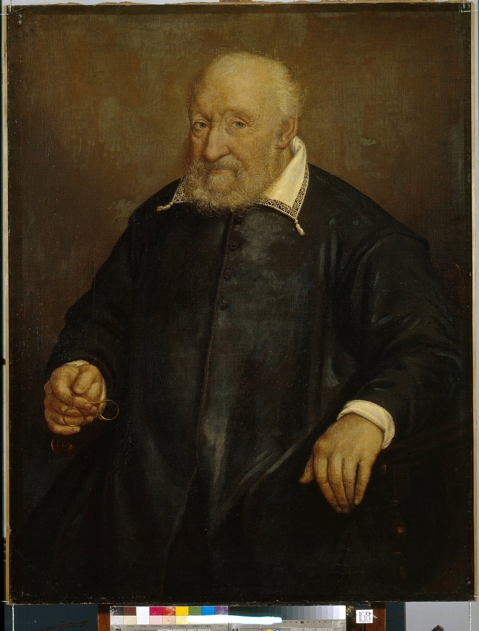 Portræt af Christoforo Novati (?) (Portræt af C. Novati). Maleri af Giovan Battista Moroni (1520 eller 1525-1578), olie på lærred. Italiensk kunst (Bergamo) af Giovanni Battista Moroni