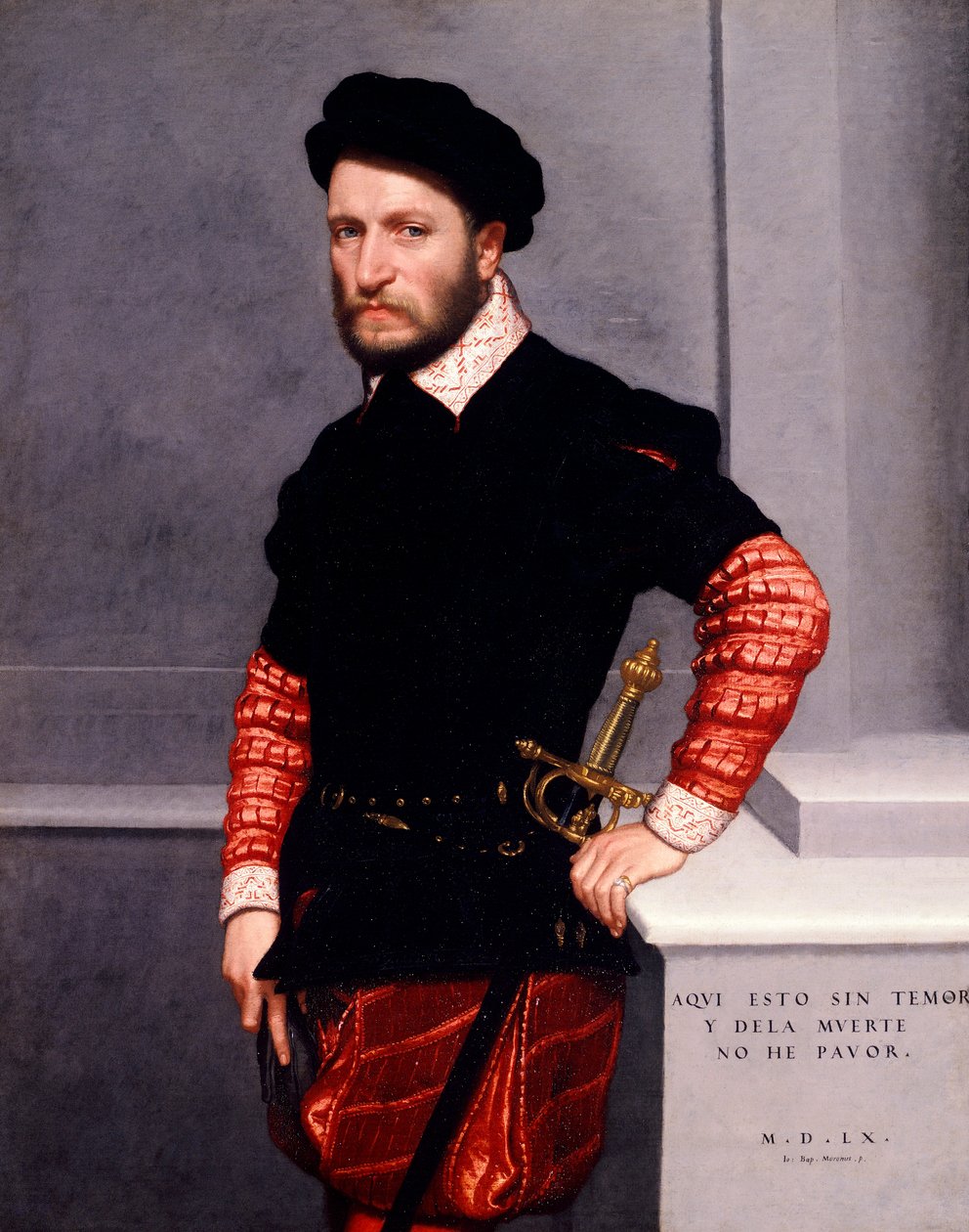 Portræt af Don Gabriel de la Cueva y Giron, hertug af Albuquerque, af Giovanni Battista Moroni (ca 1525-1578), olie på lærred af Giovanni Battista Moroni