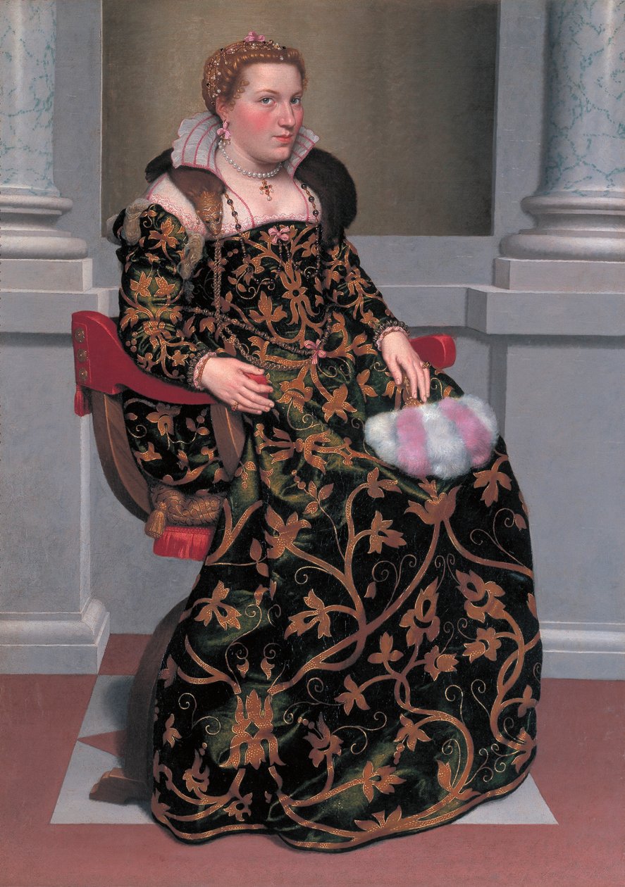 Portræt af Isotta Brembati Grumelli af Giovanni Battista Moroni