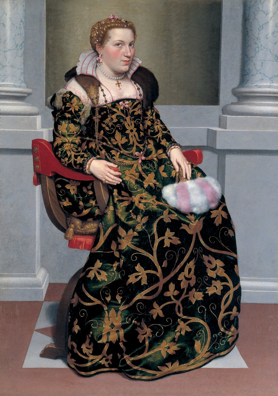 Portræt af Isotta Brembati, ca 1555. af Giovanni Battista Moroni
