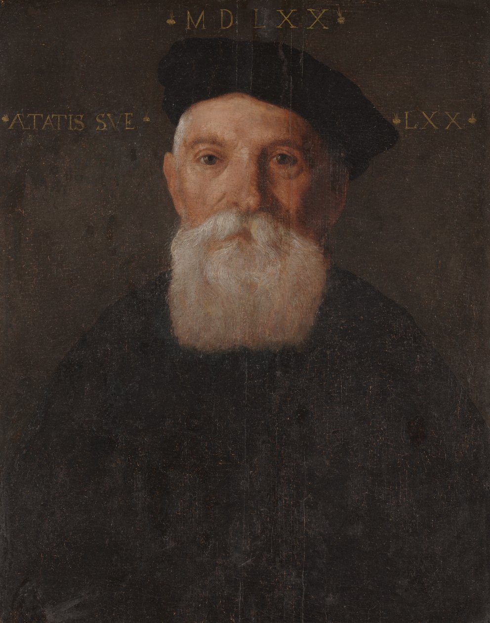 Portræt af gammel mand (olie på panel) af Giovanni Battista Moroni