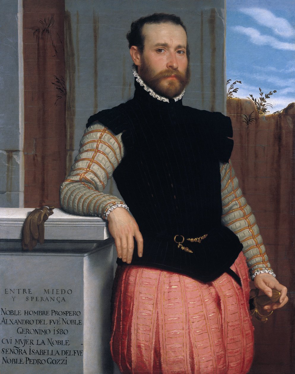 Portræt af Prospero Alessandri af Giovanni Battista Moroni