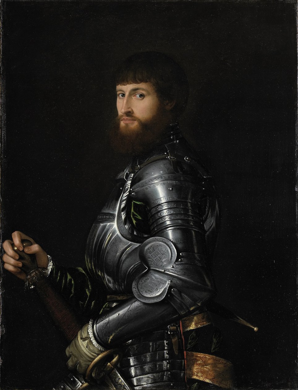 Portræt af en adelsmand i rustning, mellem 1540 og 1560 af Giovanni Battista Moroni