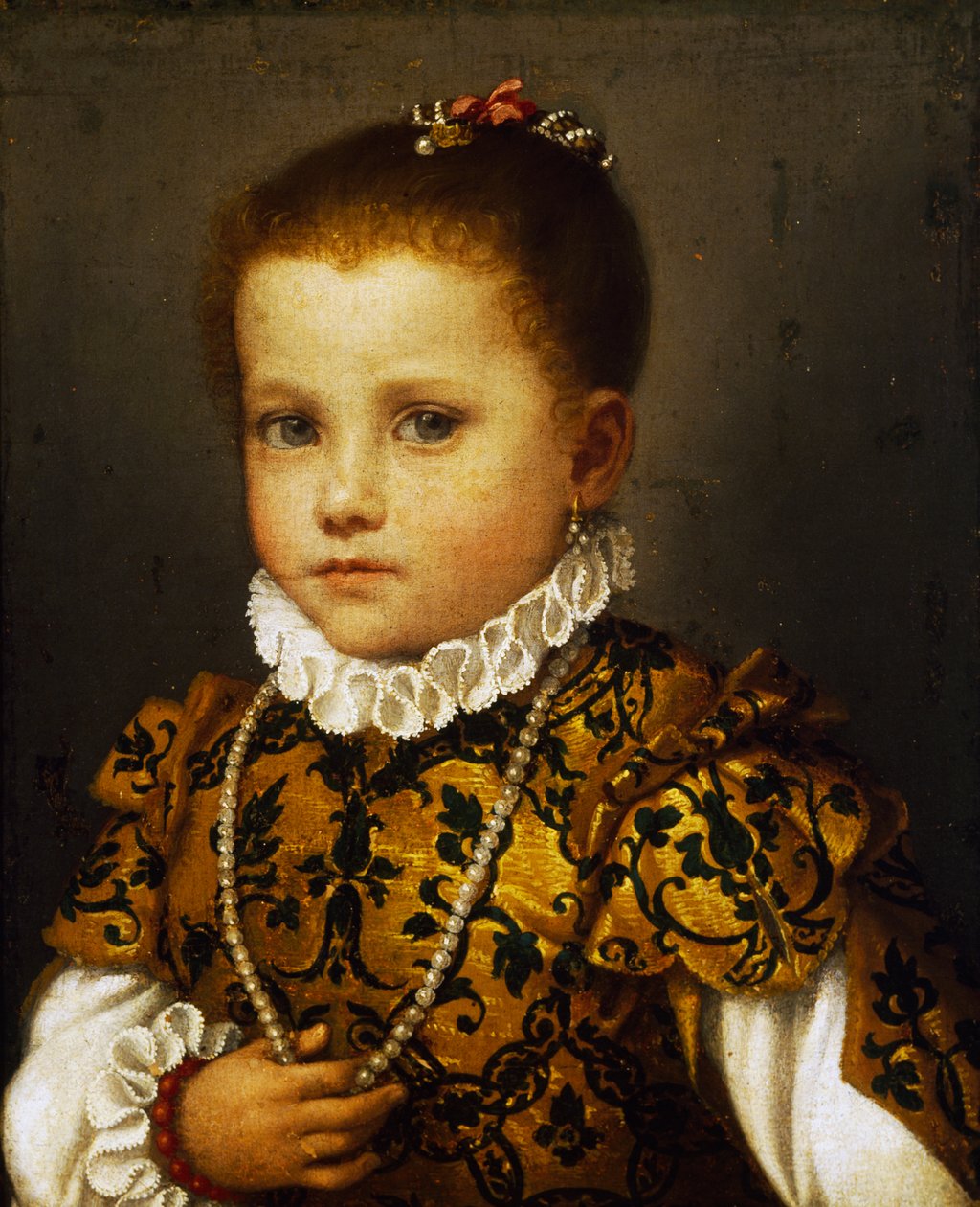 Portræt af en lille pige fra huset Redetti af Giovanni Battista Moroni