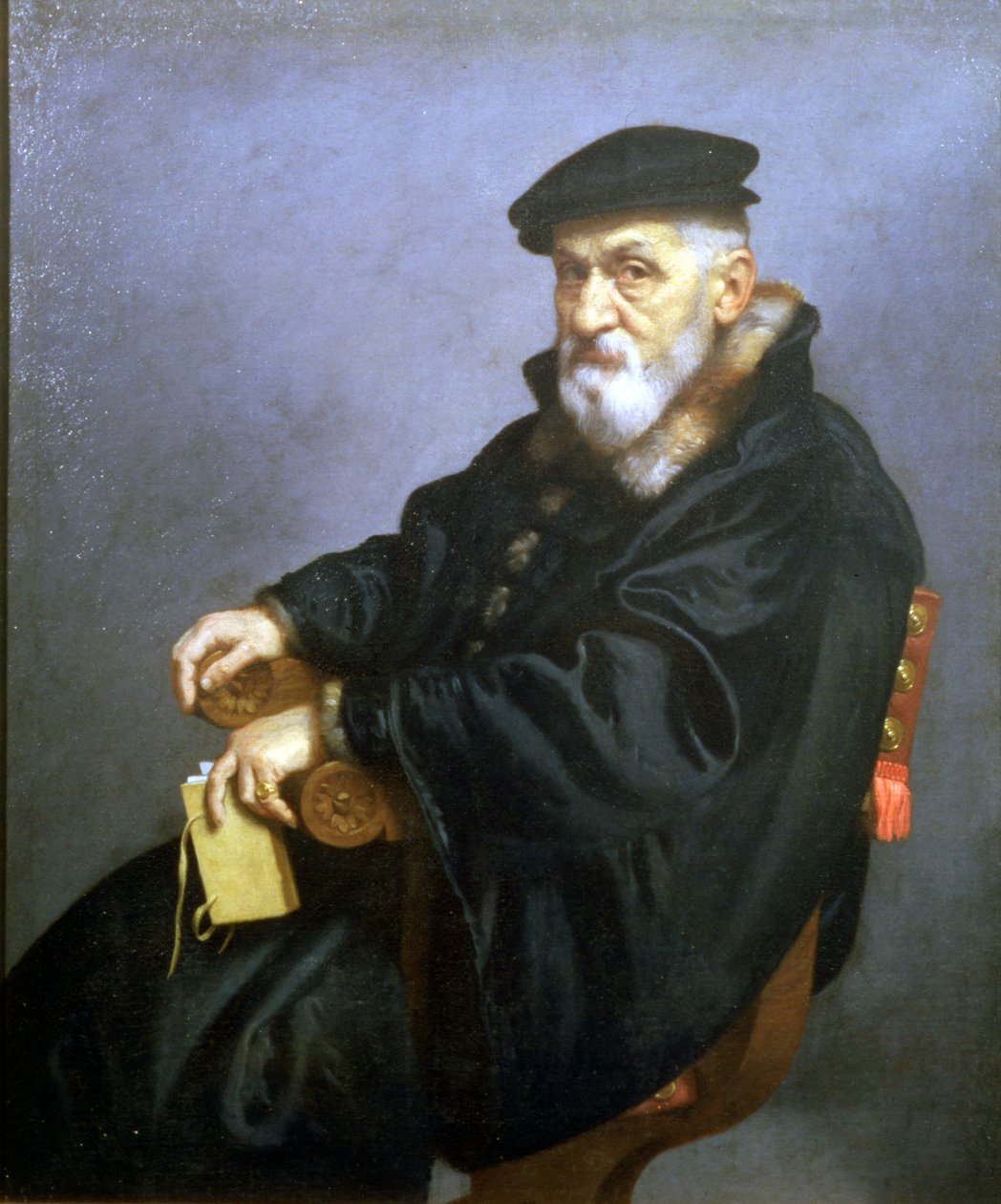 Portræt af en gammel mand (olie på lærred) af Giovanni Battista Moroni