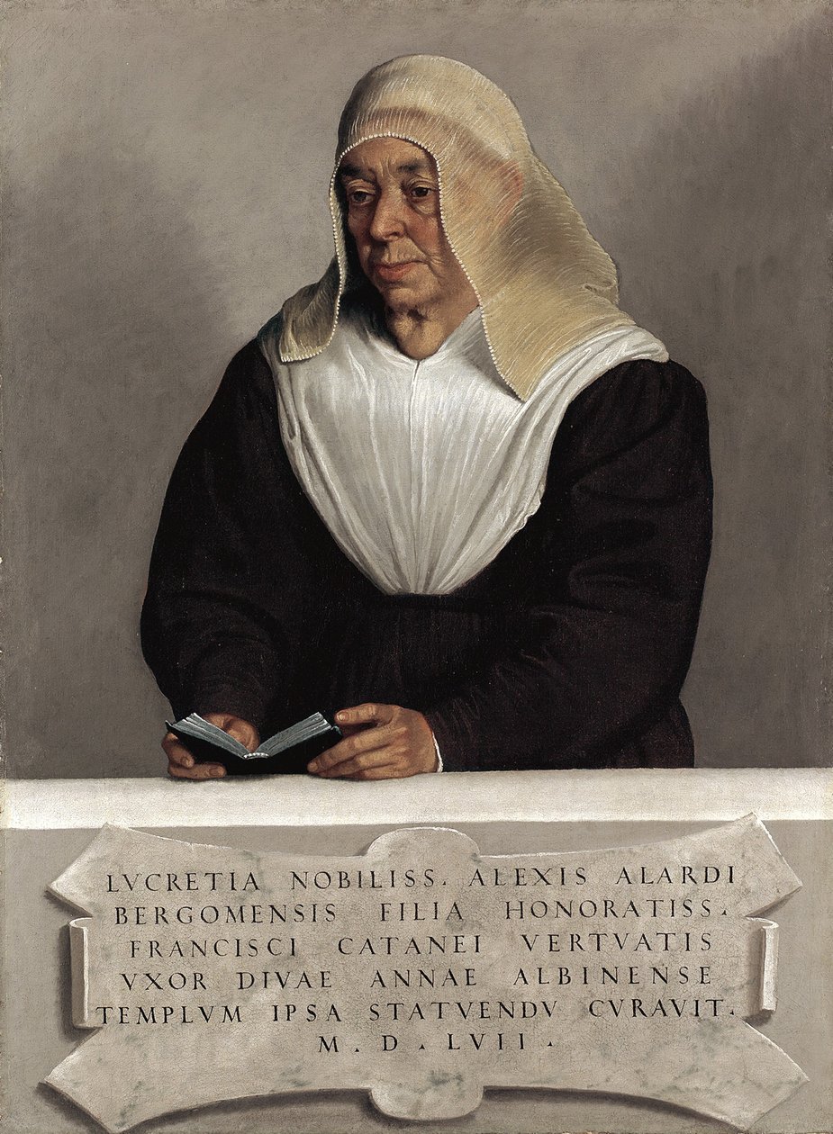 Abbedissen Lucrezia Vertova Agliardi, ca. 1557 (olie på lærred) af Giovanni Battista Moroni