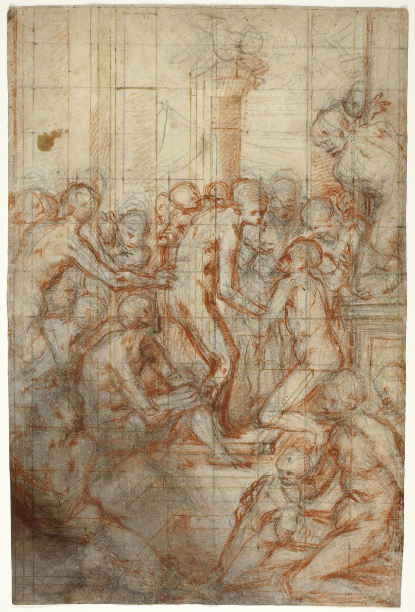 Studie til jomfruens rensning af Giovanni Battista Naldini