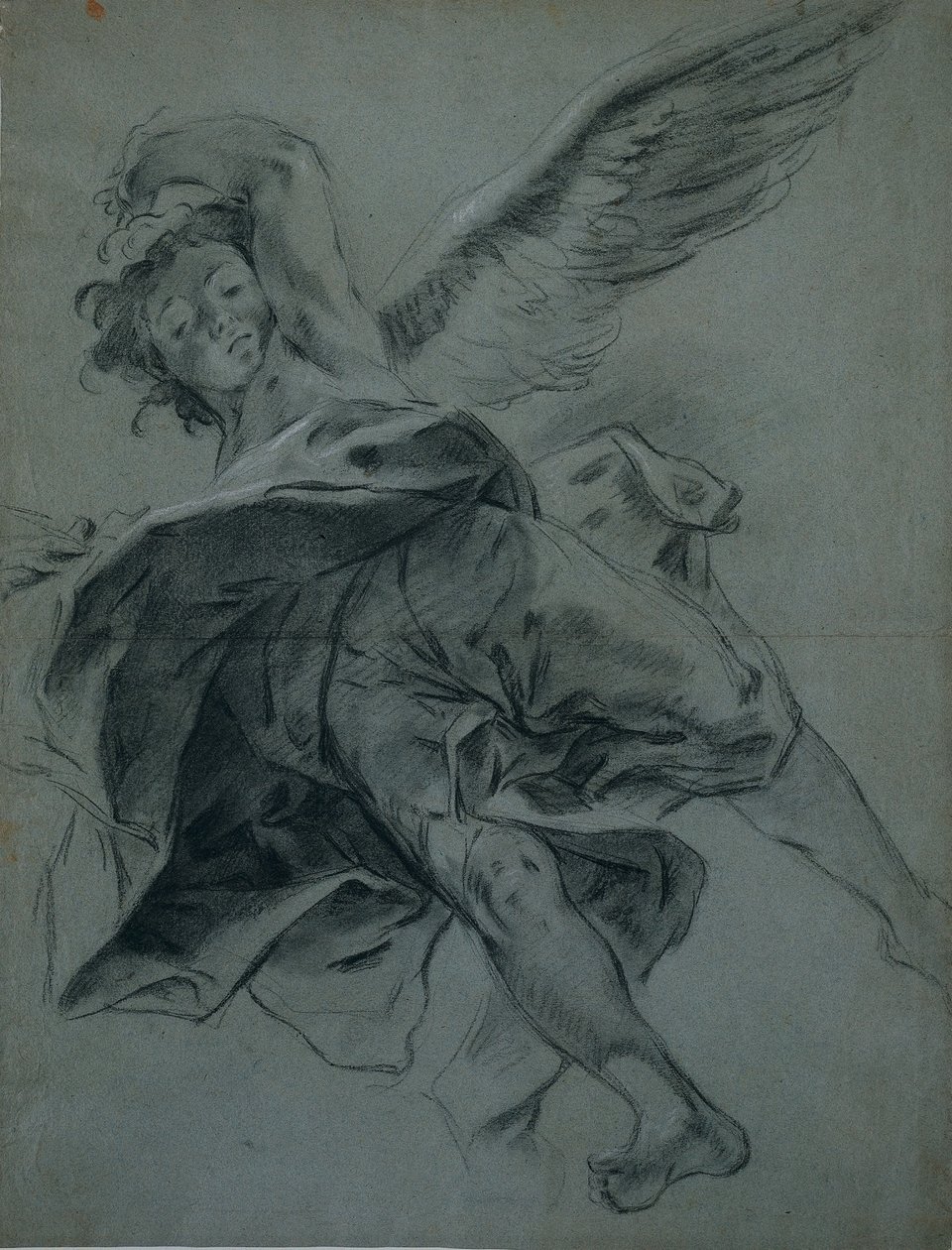 En flyvende engel recto, 1723-1727. af Giovanni Battista Piazzetta