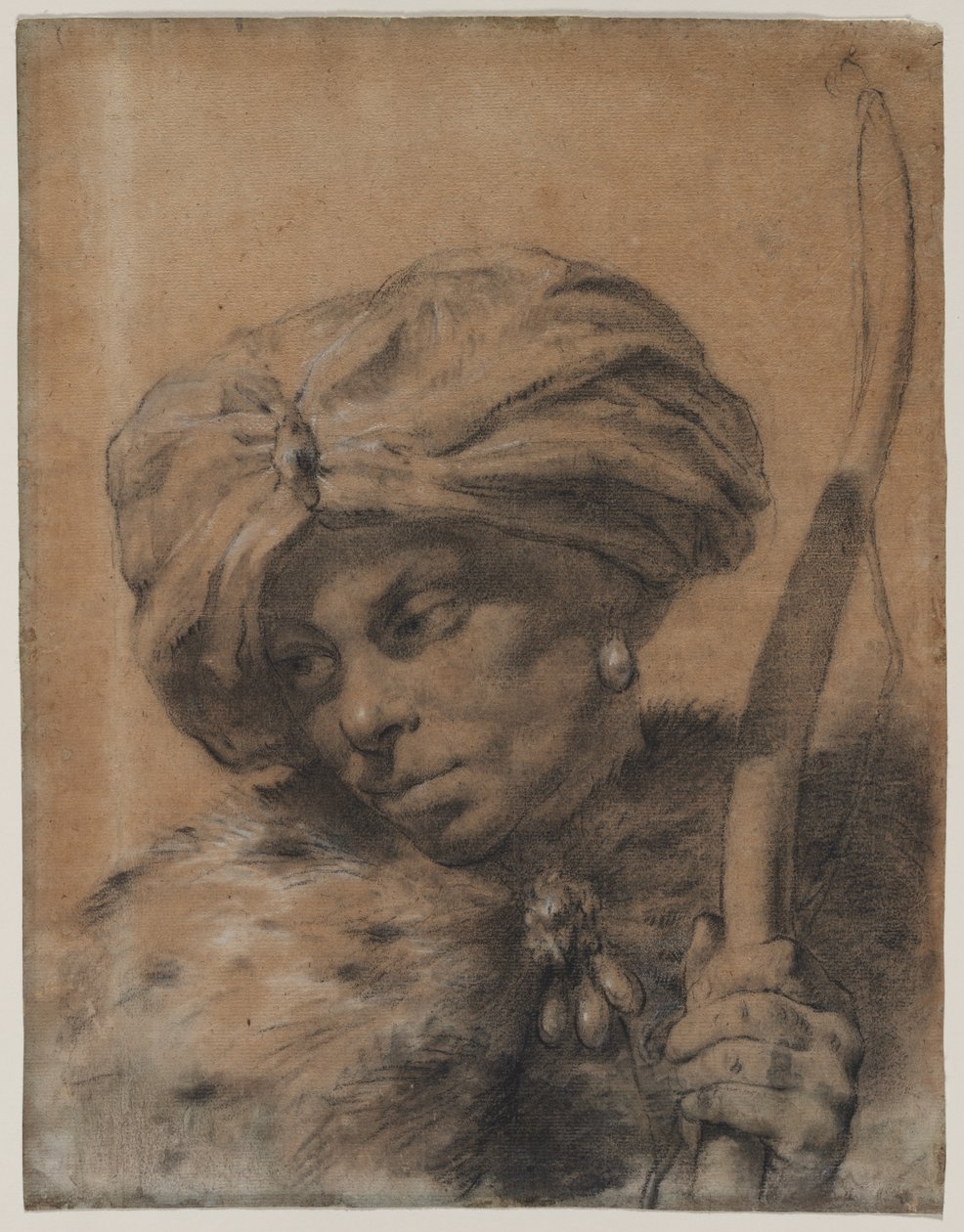 Bueskytte med hovedbeklædning med turban af Giovanni Battista Piazzetta