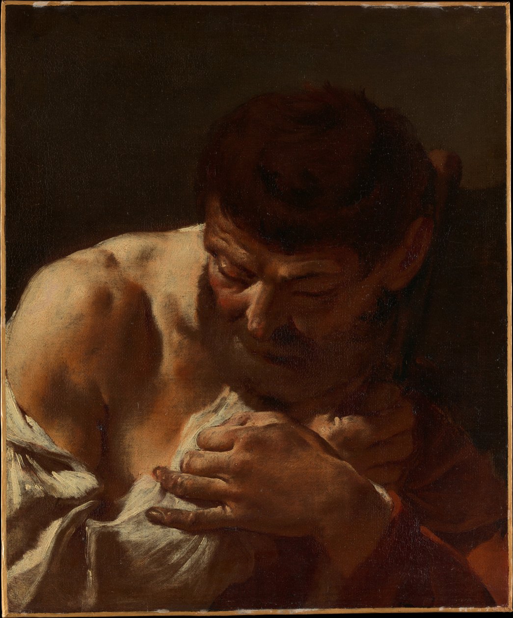 Buste af en mand (Sankt Matthias) af Giovanni Battista Piazzetta