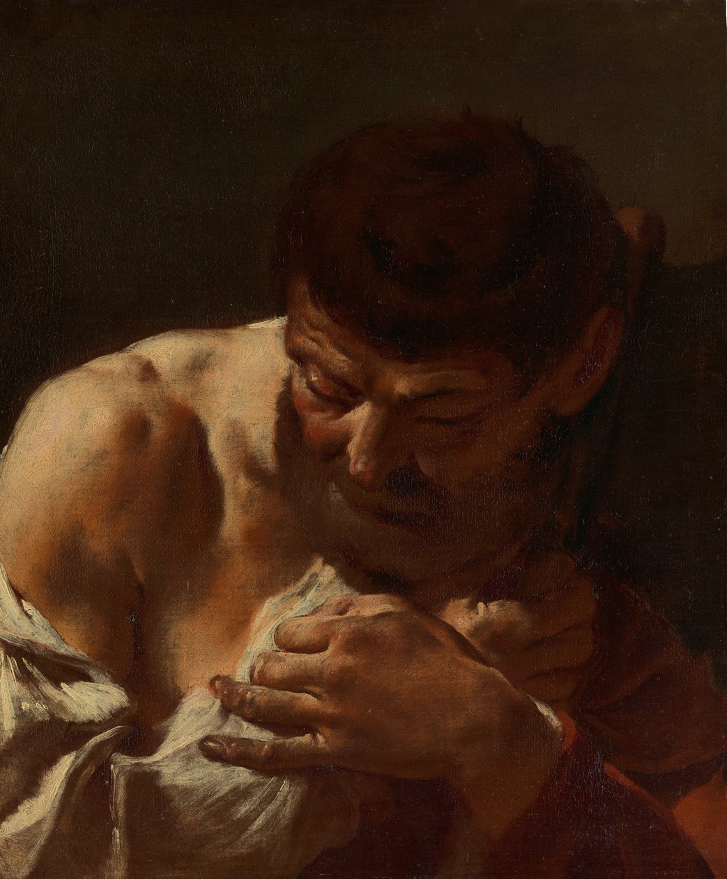 Buste af en mand Saint Matthias, ca. 1715-20. af Giovanni Battista Piazzetta