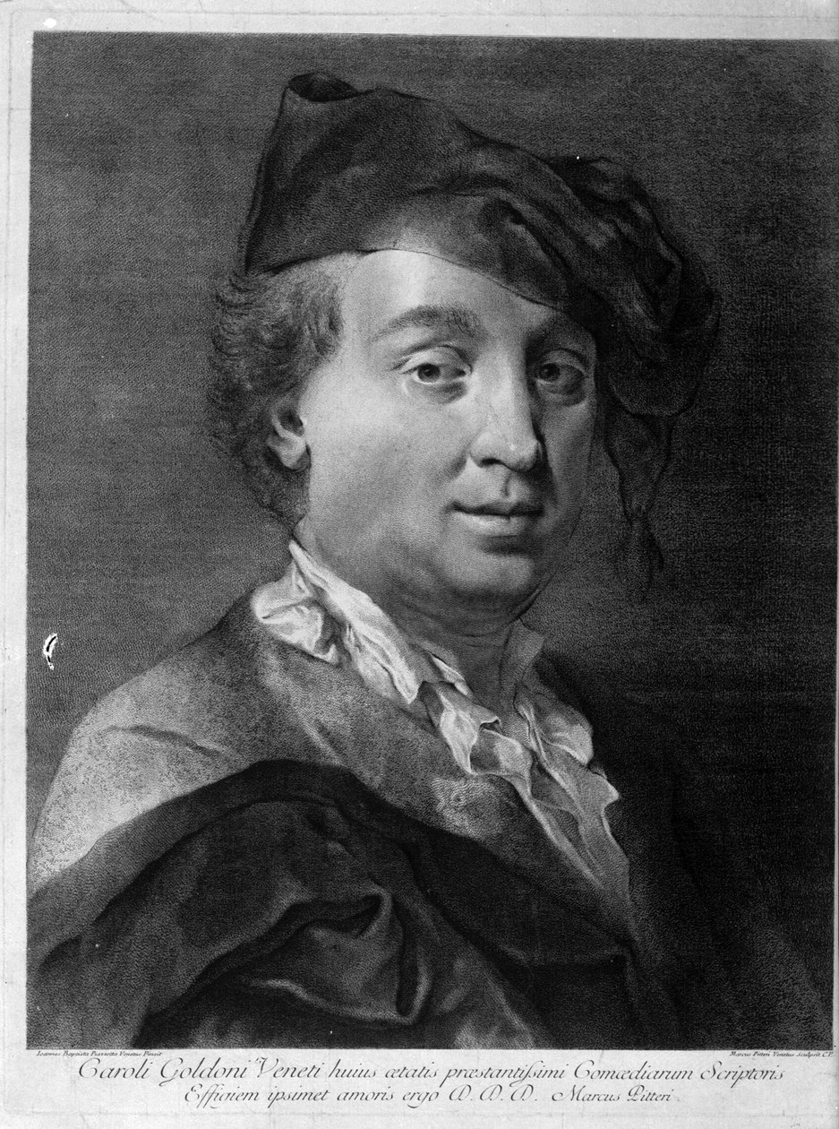 Carlo Goldoni 1707-1793, midten af det 18. århundrede. af Giovanni Battista Piazzetta