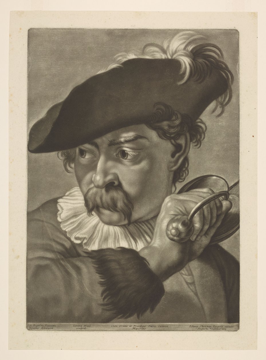 Mand med en fjerhat af Giovanni Battista Piazzetta