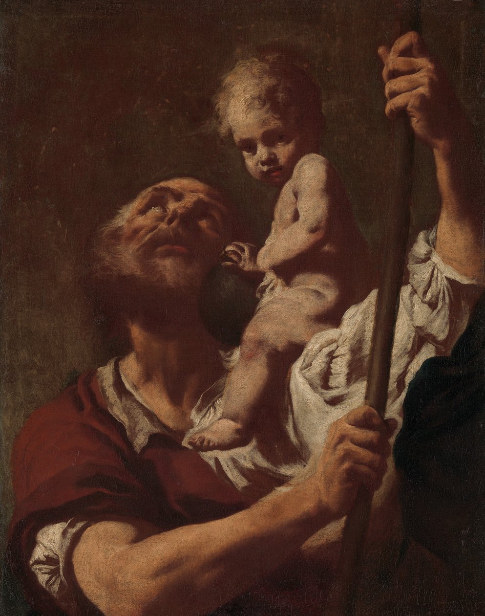 Sankt Christopher bærer Kristus-barnet, 1730