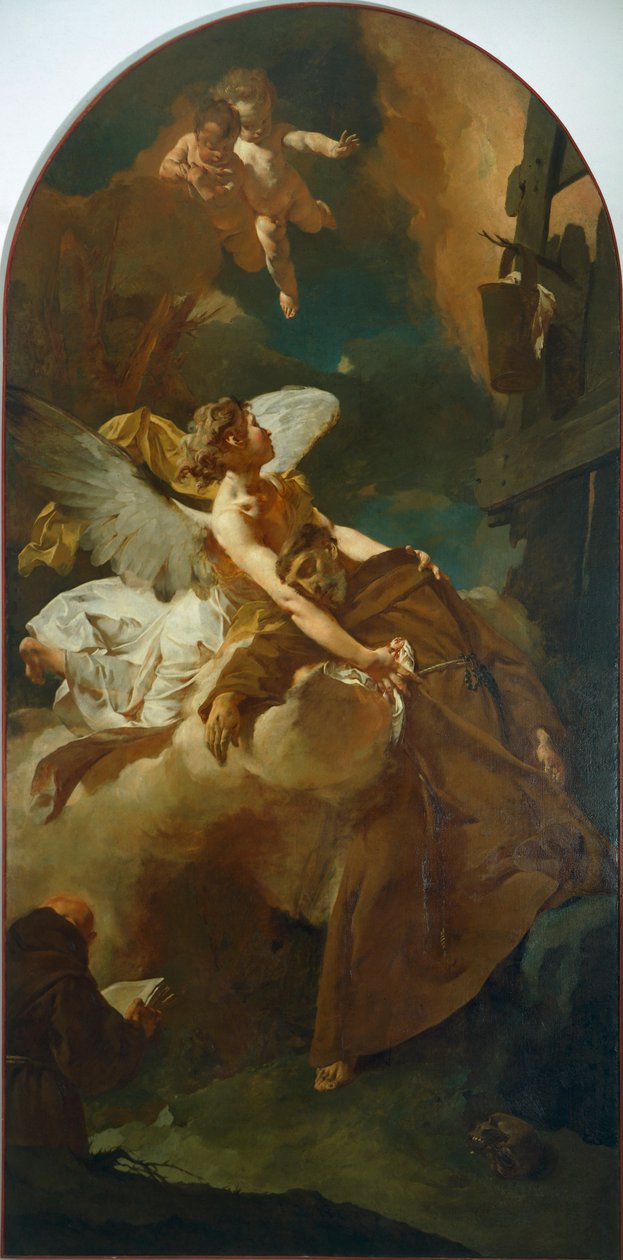 Franciskus ekstase, af Giovanni Battista Piazzetta (1682-1754). af Giovanni Battista Piazzetta