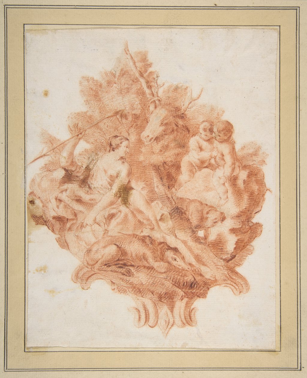 Vignette zur Illustration von Torquato Tassos "Gerusalemme Liberata" (X:78) af Giovanni Battista Piazzetta