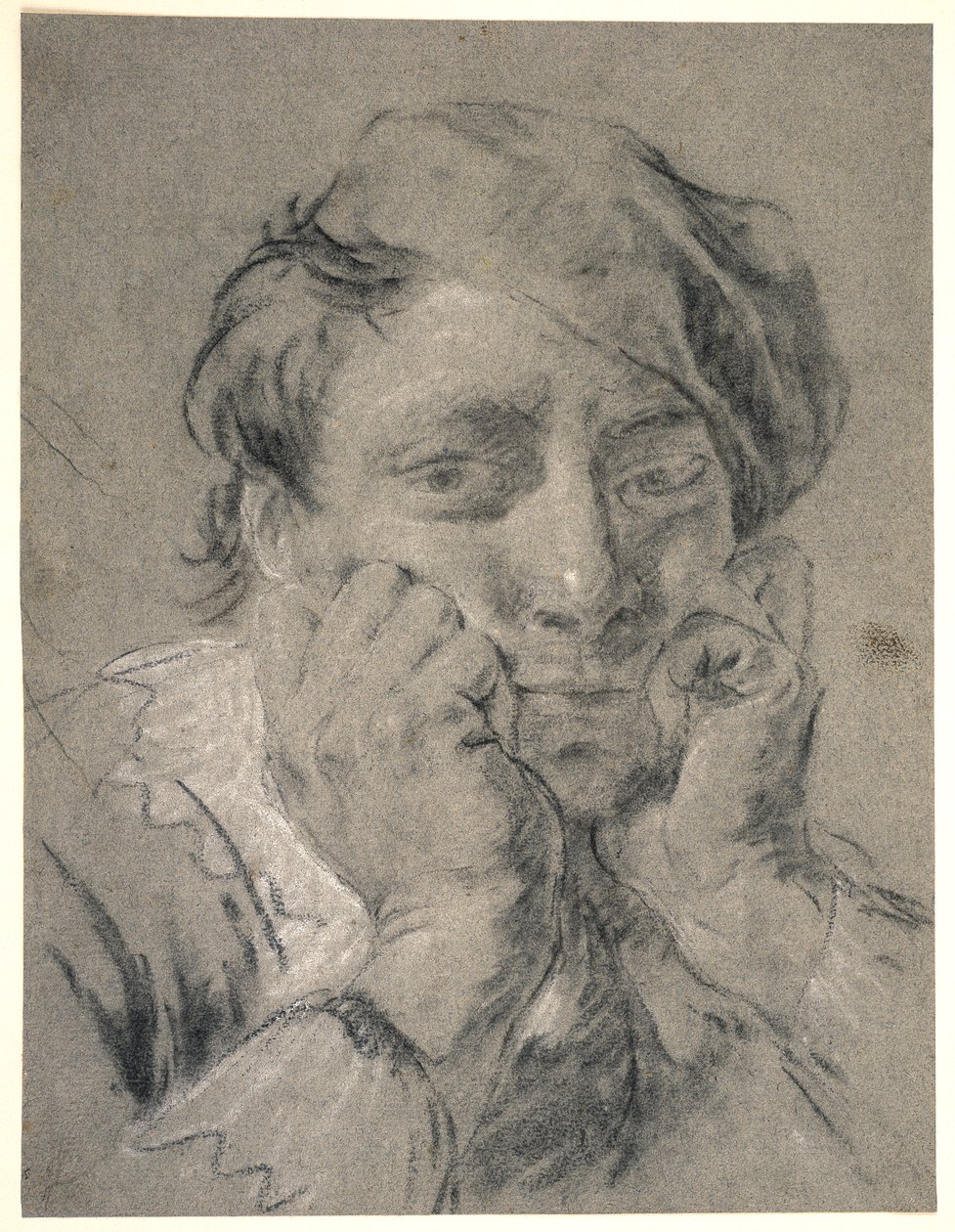 Ung mand med en Beretta, der holder hovedet i hænderne af Giovanni Battista Piazzetta