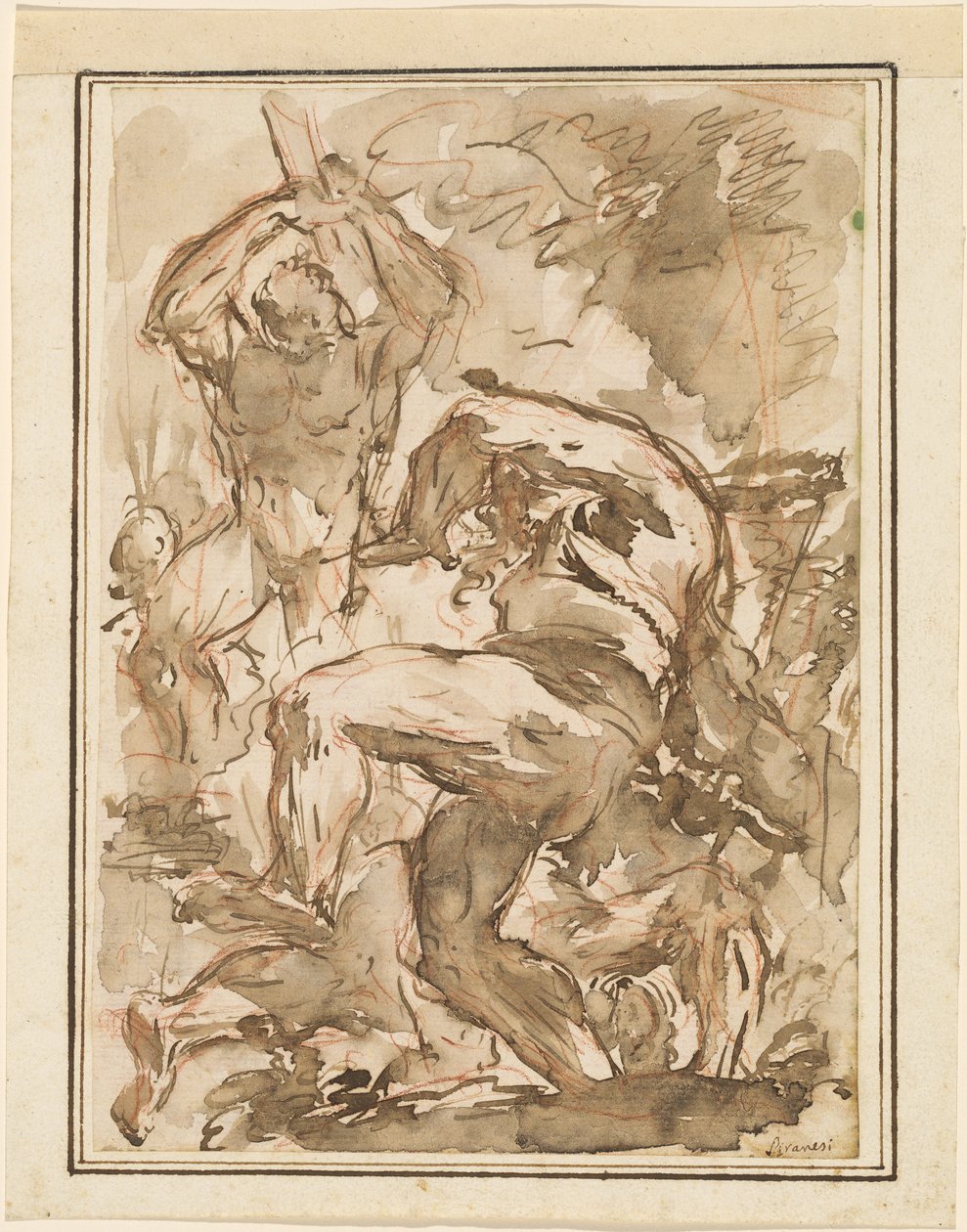 En kamp om nøgne mænd af Giovanni Battista Piranesi