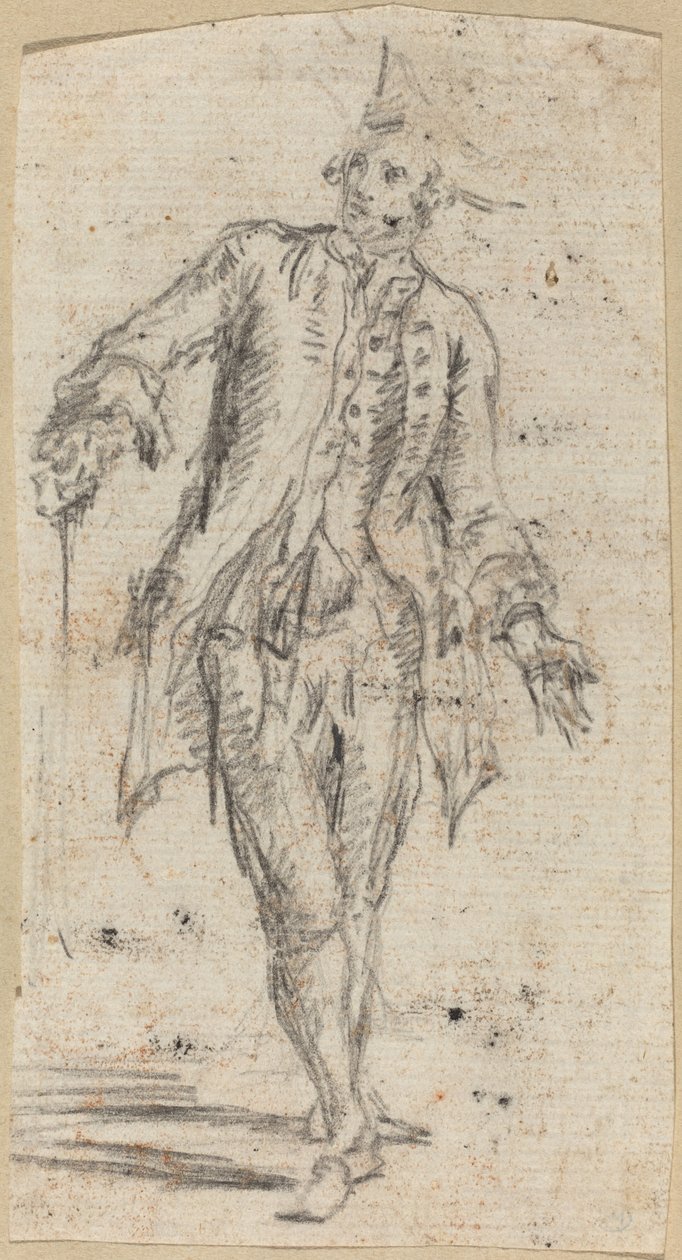 En gentleman med en spadserestok af Giovanni Battista Piranesi