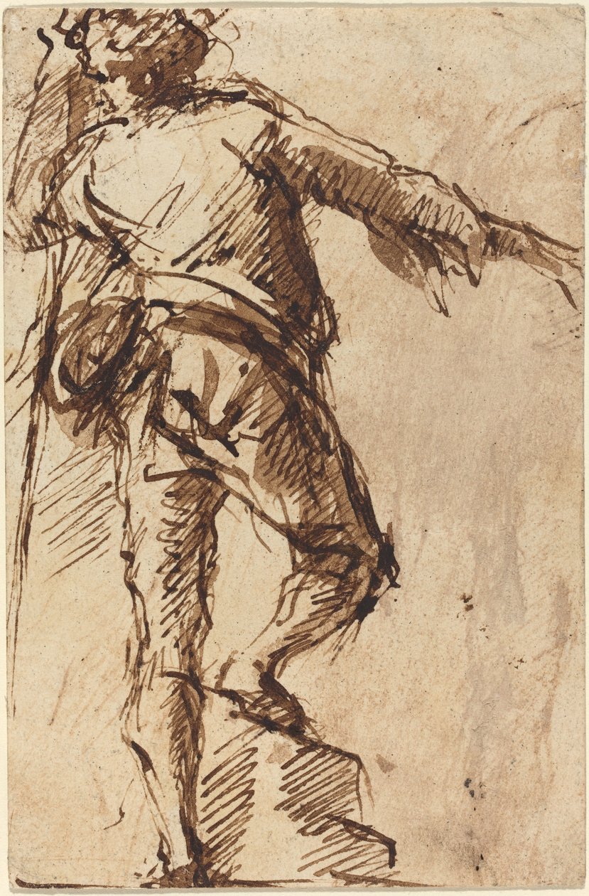 En ung mand med en stav af Giovanni Battista Piranesi