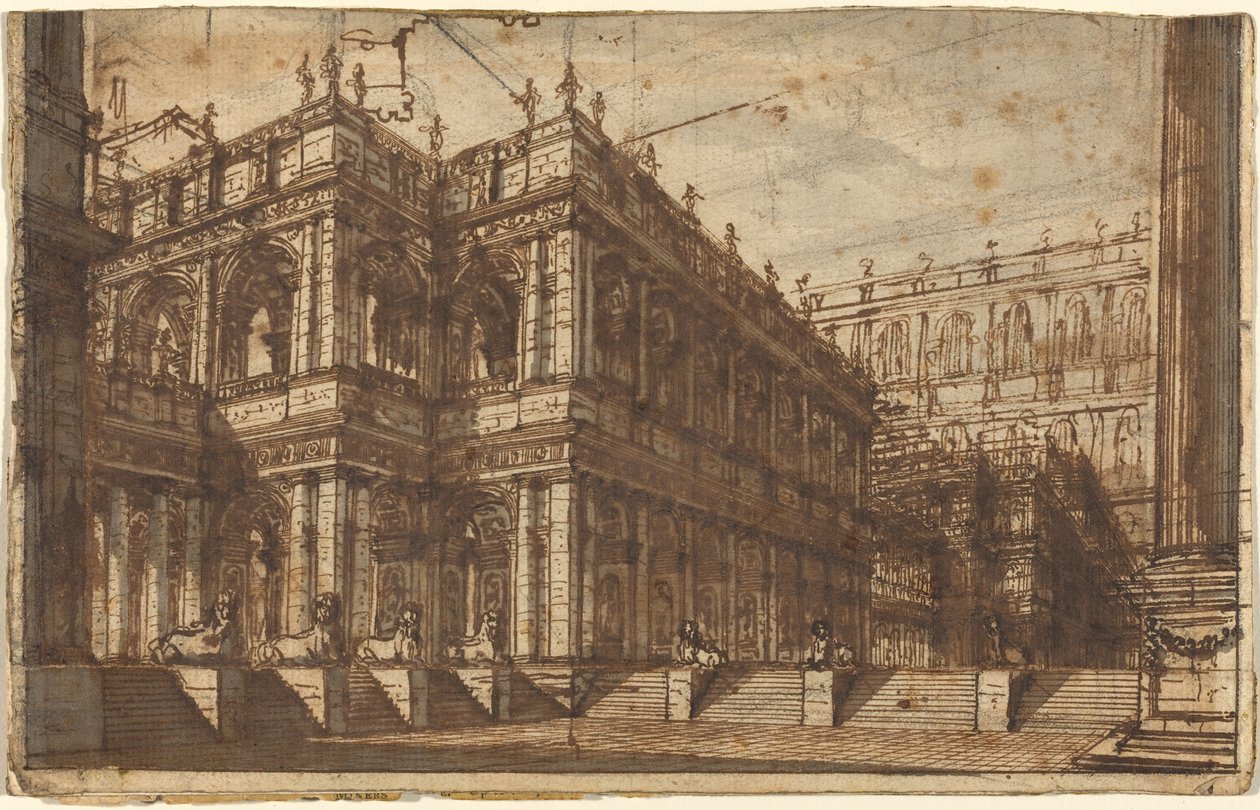 Et gammelt forum med porticos af Giovanni Battista Piranesi
