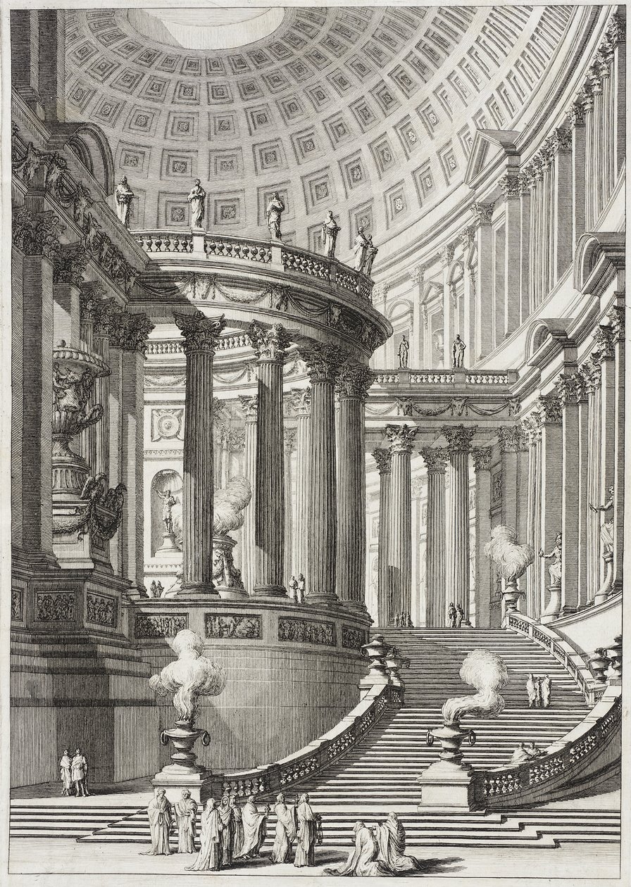 Antikt tempel af Giovanni Battista Piranesi
