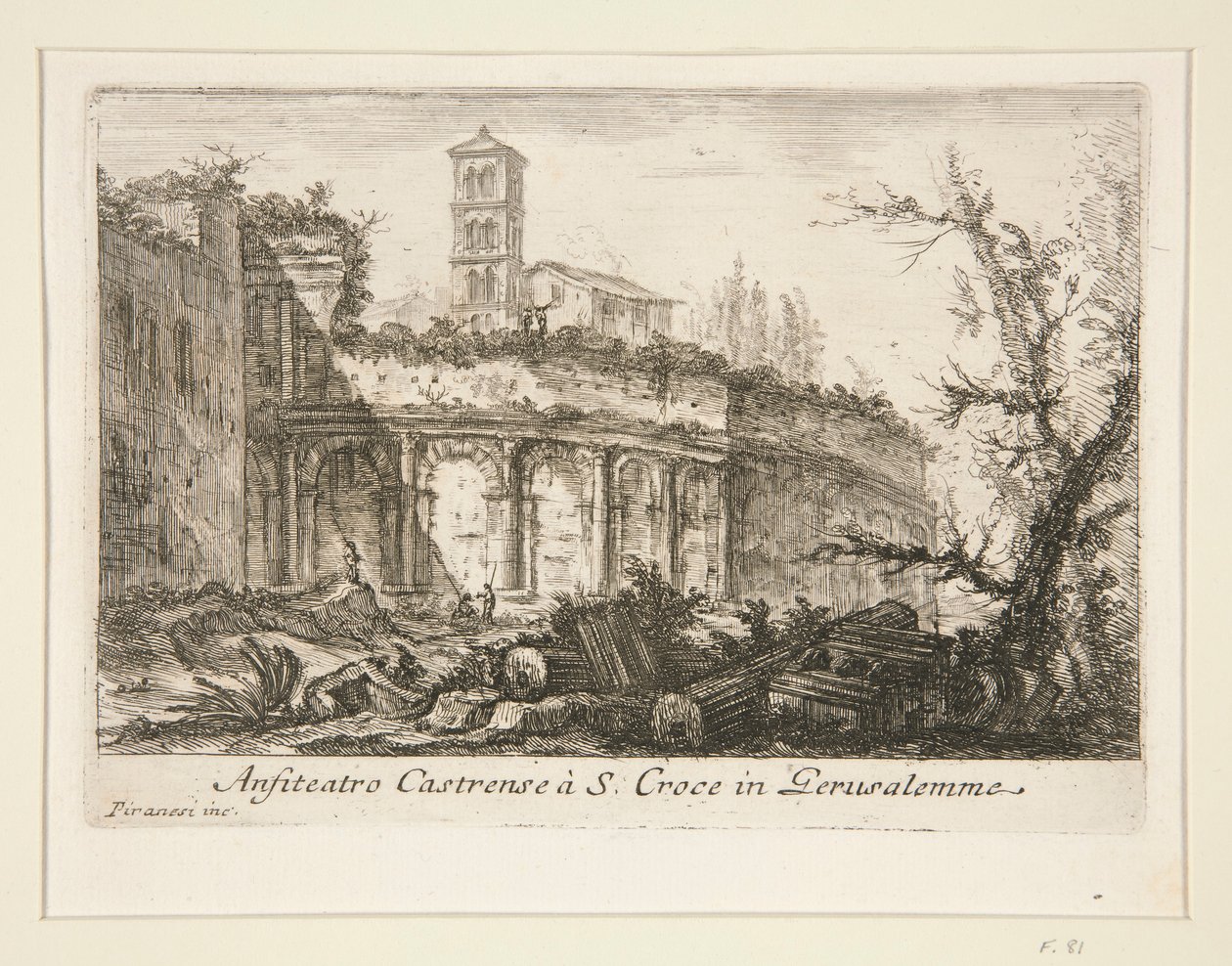 Castrense Amfiteater? S. Croce i Gerusalemme (Amfiteater Castrense nær S. Croce i Gerusalemme), fra forskellige udsigter over det antikke og moderne Rom af Giovanni Battista Piranesi