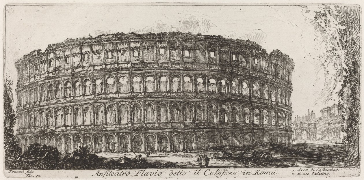 Flavisk Amfiteater kendt som Colosseum af Giovanni Battista Piranesi