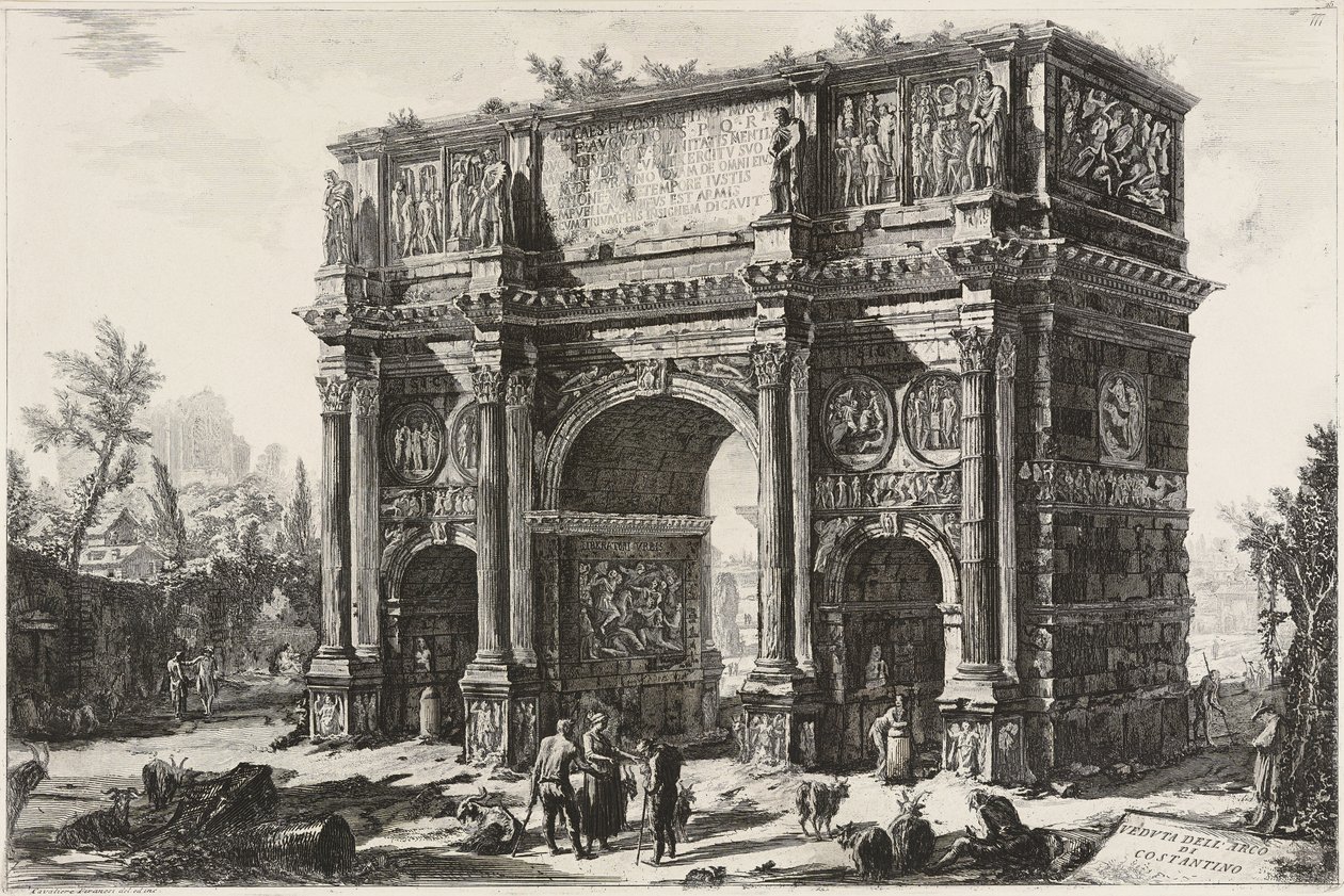 Udsigt over Konstantinsbuen af Giovanni Battista Piranesi