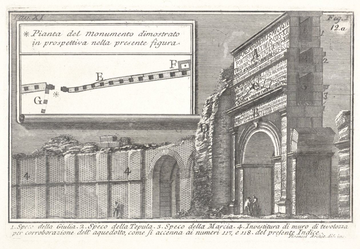 Akvædukten af ​​Acqua Giulia, Speco della Giulia af Giovanni Battista Piranesi