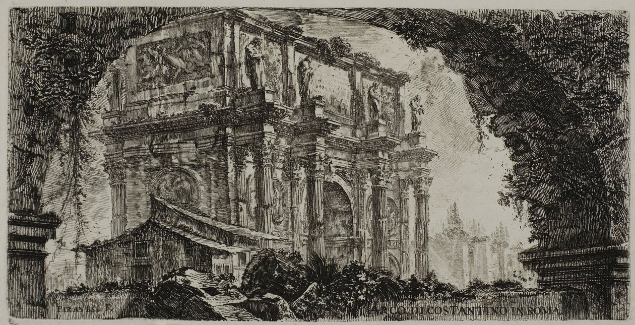 Konstantinbuen i Rom, plade 9 fra Some Views of Triumphal Arches og andre monumenter af Giovanni Battista Piranesi