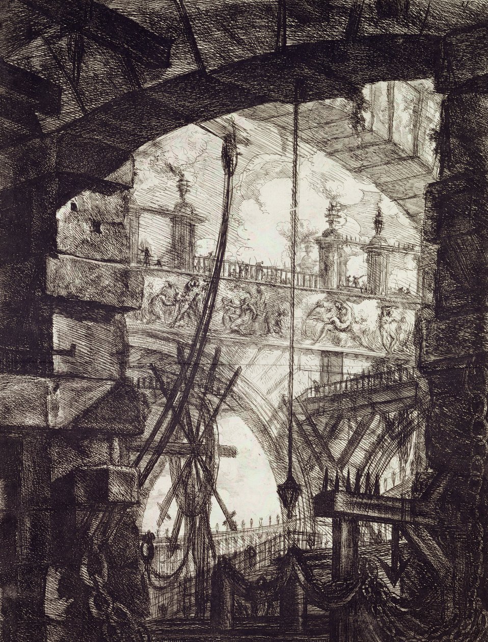 Carceri IV, 1760 (radering) af Giovanni Battista Piranesi