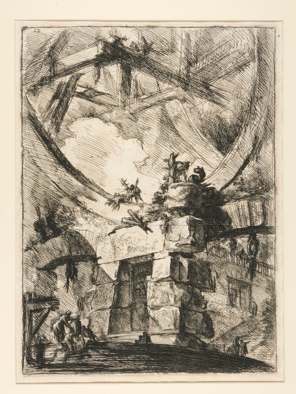 Carceri, IX: The Giant Wheel af Giovanni Battista Piranesi