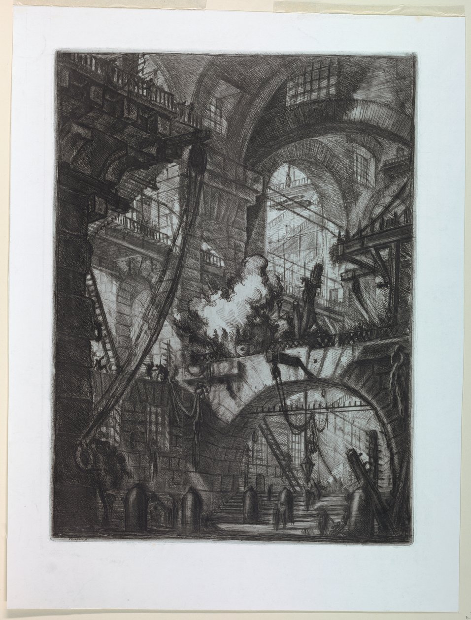 Fængselsserien, tavle VI af Giovanni Battista Piranesi