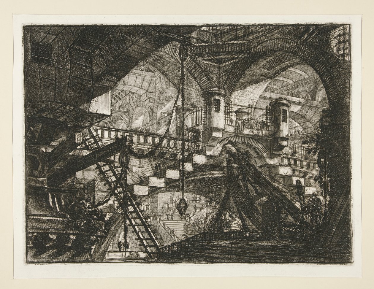 Carceri, XI: Buen med en Shell Ornament af Giovanni Battista Piranesi