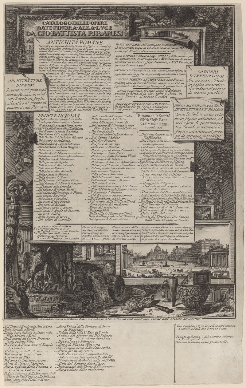 Katalog over værker af Giovanni Battista Piranesi
