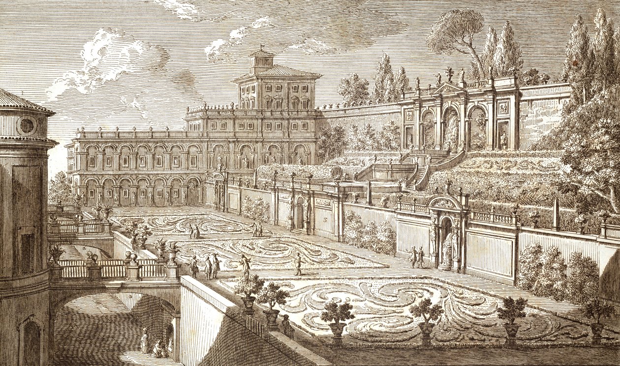 Colonna Gardens i Rom, af Giovanni Battista Piranesi (1720-1778) af Giovanni Battista Piranesi