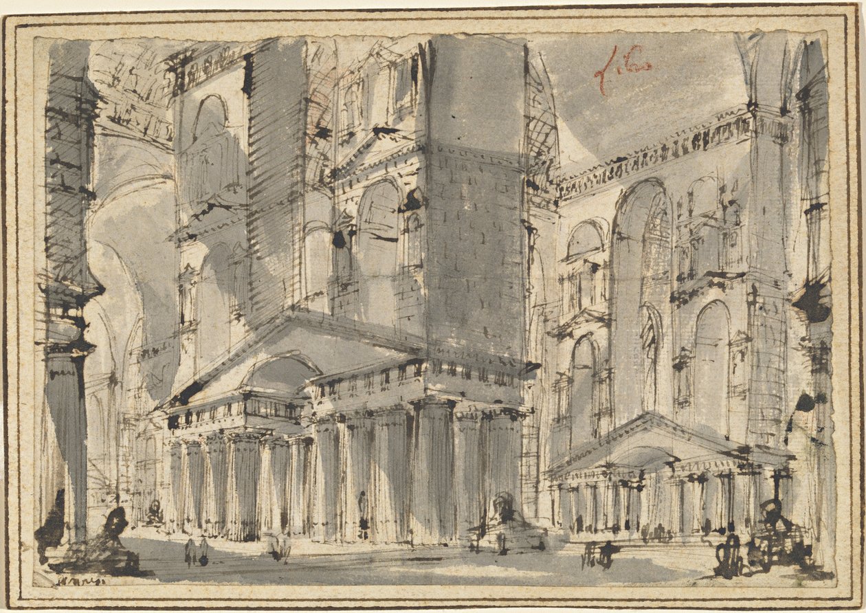 Fantasi om et antikt bad af Giovanni Battista Piranesi