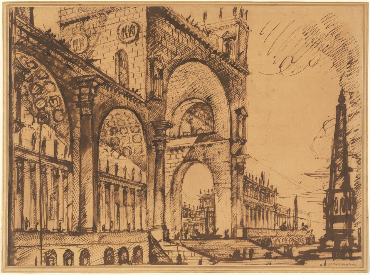 Fantasy på en storslået triumfbue af Giovanni Battista Piranesi
