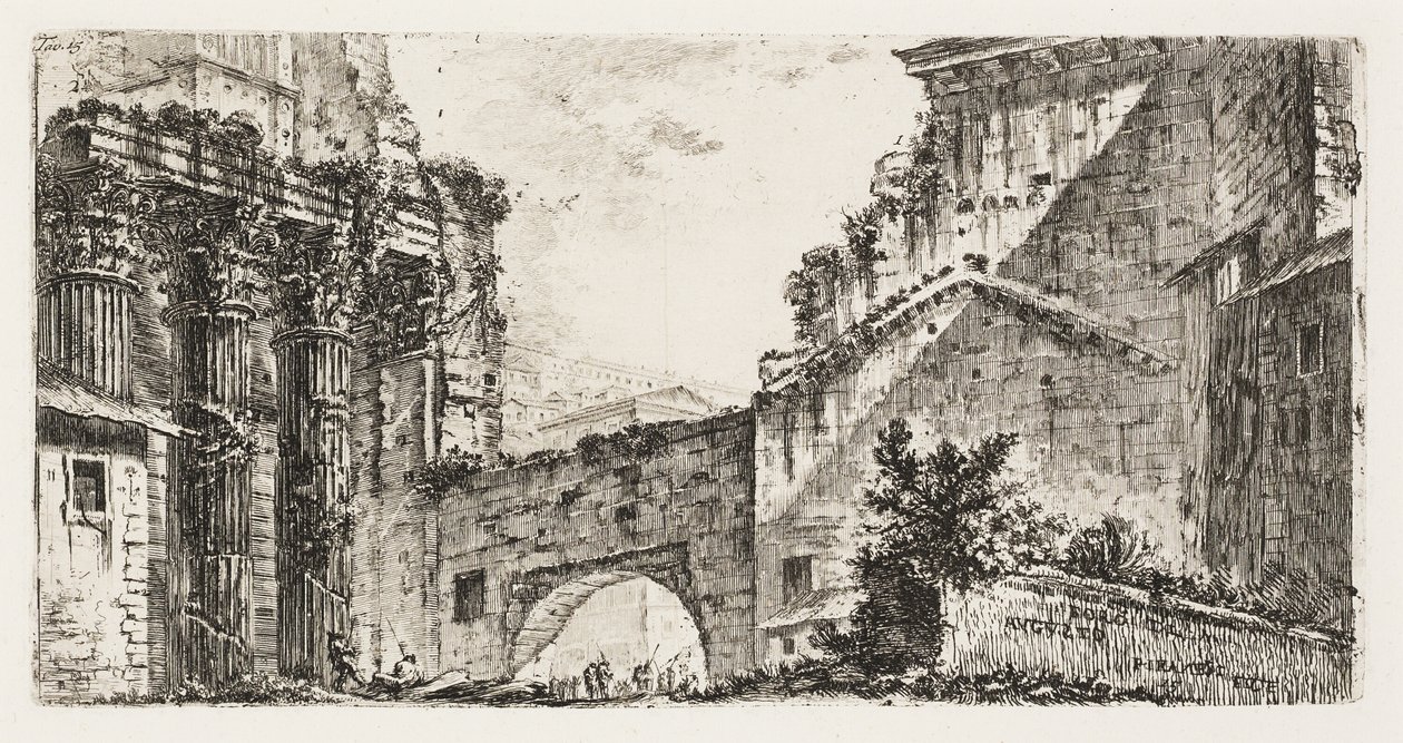 Augustus Forum, plade 15 fra nogle udsigter over triumfbuer og andre monumenter af Giovanni Battista Piranesi