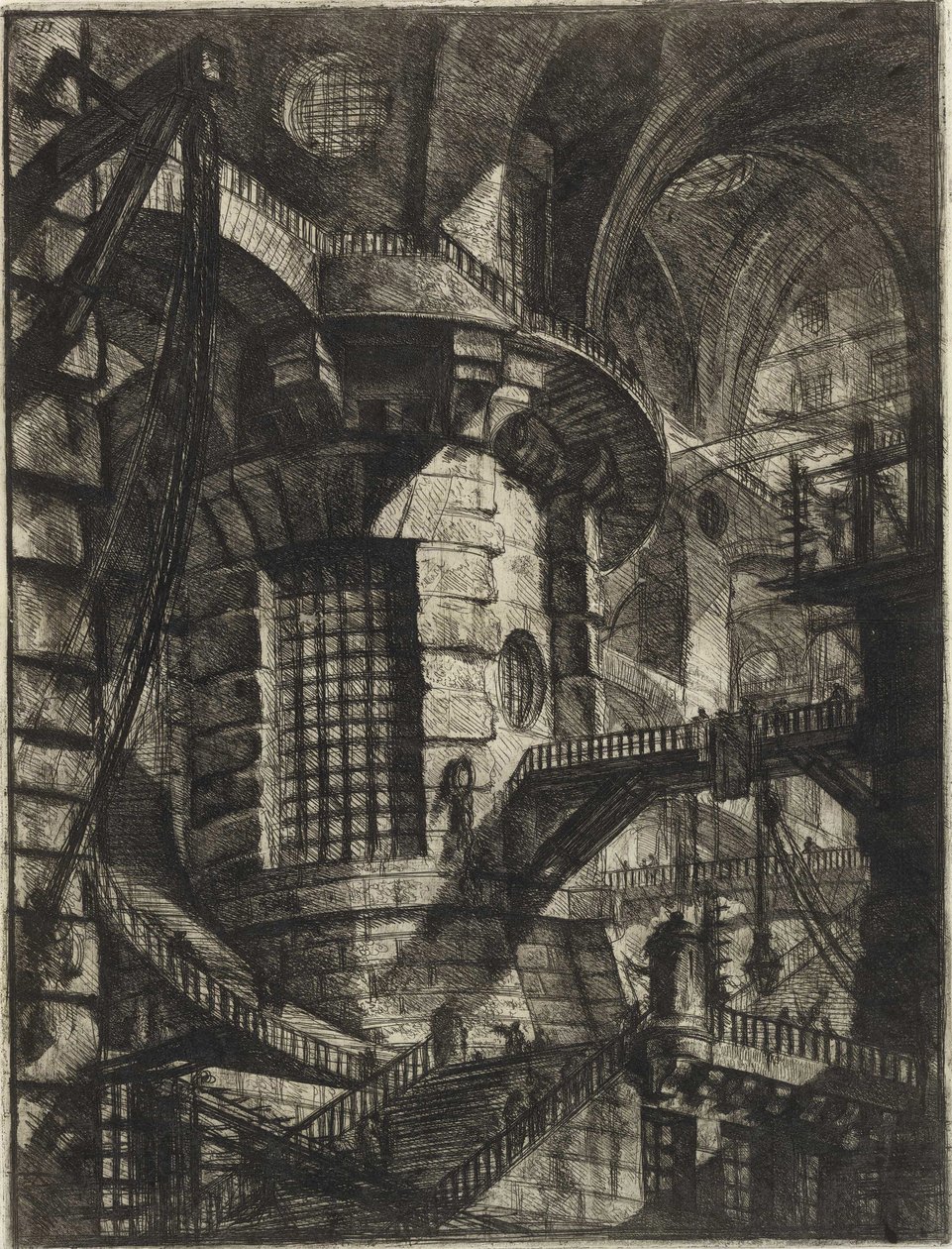 Fra serien The Imaginary Prisons (The Prisons of Invention) af Piranesi, Giovanni Battista (1720-1778). Kobberstik, ca 1761, privat samling af Giovanni Battista Piranesi
