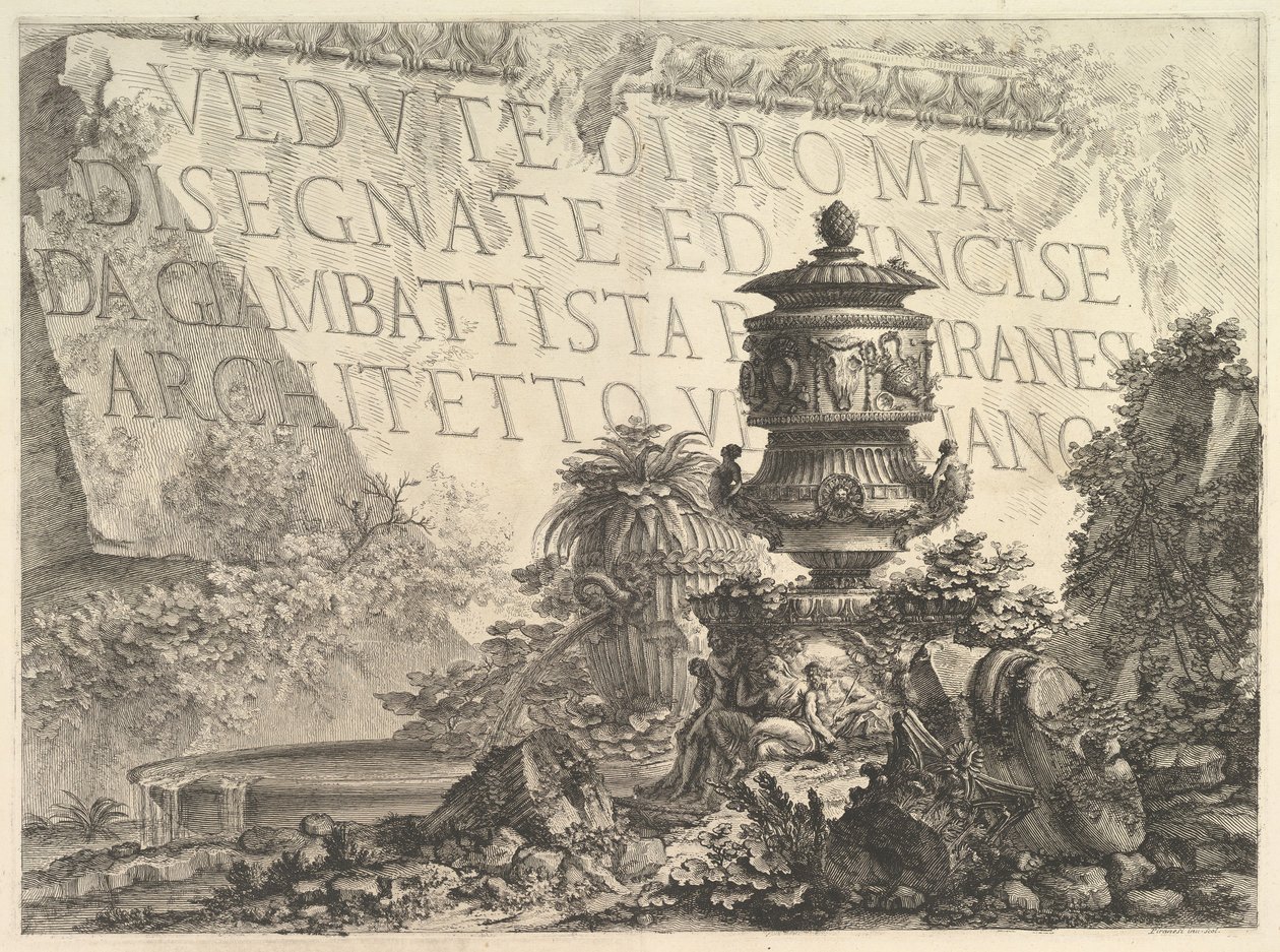 Frontispice titelblad, 1748. af Giovanni Battista Piranesi