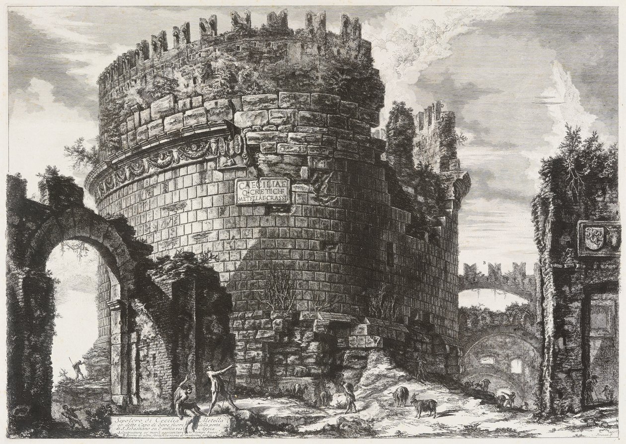 Caecilia Metellas gravmæle af Giovanni Battista Piranesi