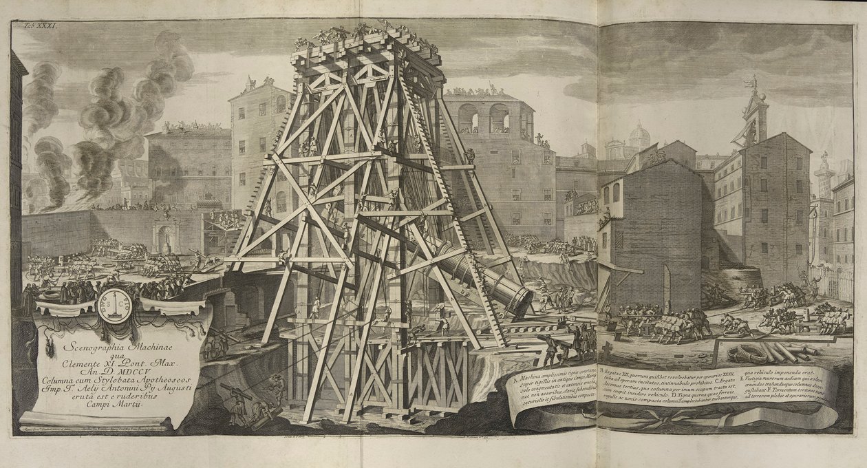Giovanni Battista Piranesi, stipendiat i Royal Society of Antiquaries, Campus Martius i det antikke Rom af Giovanni Battista Piranesi