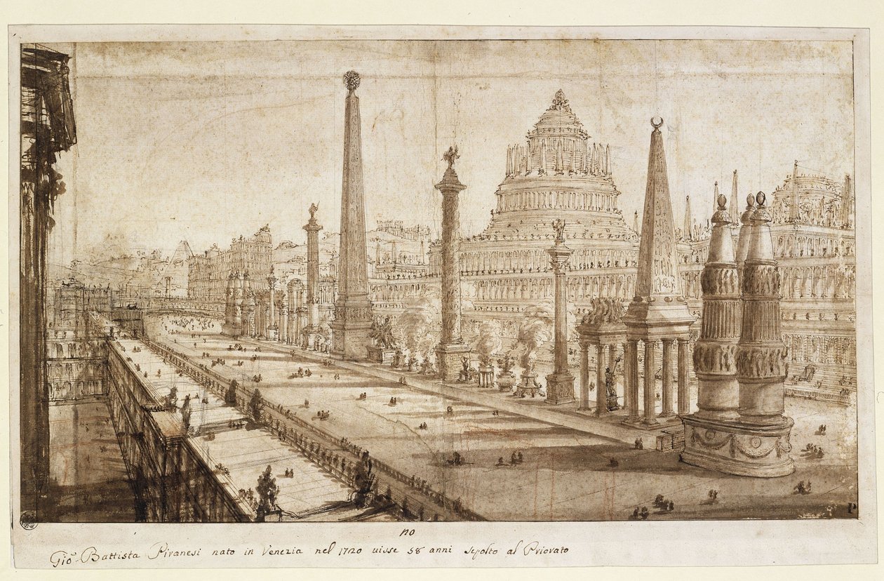 Ideel rekonstruktion af Circus Maximus af Giovanni Battista Piranesi