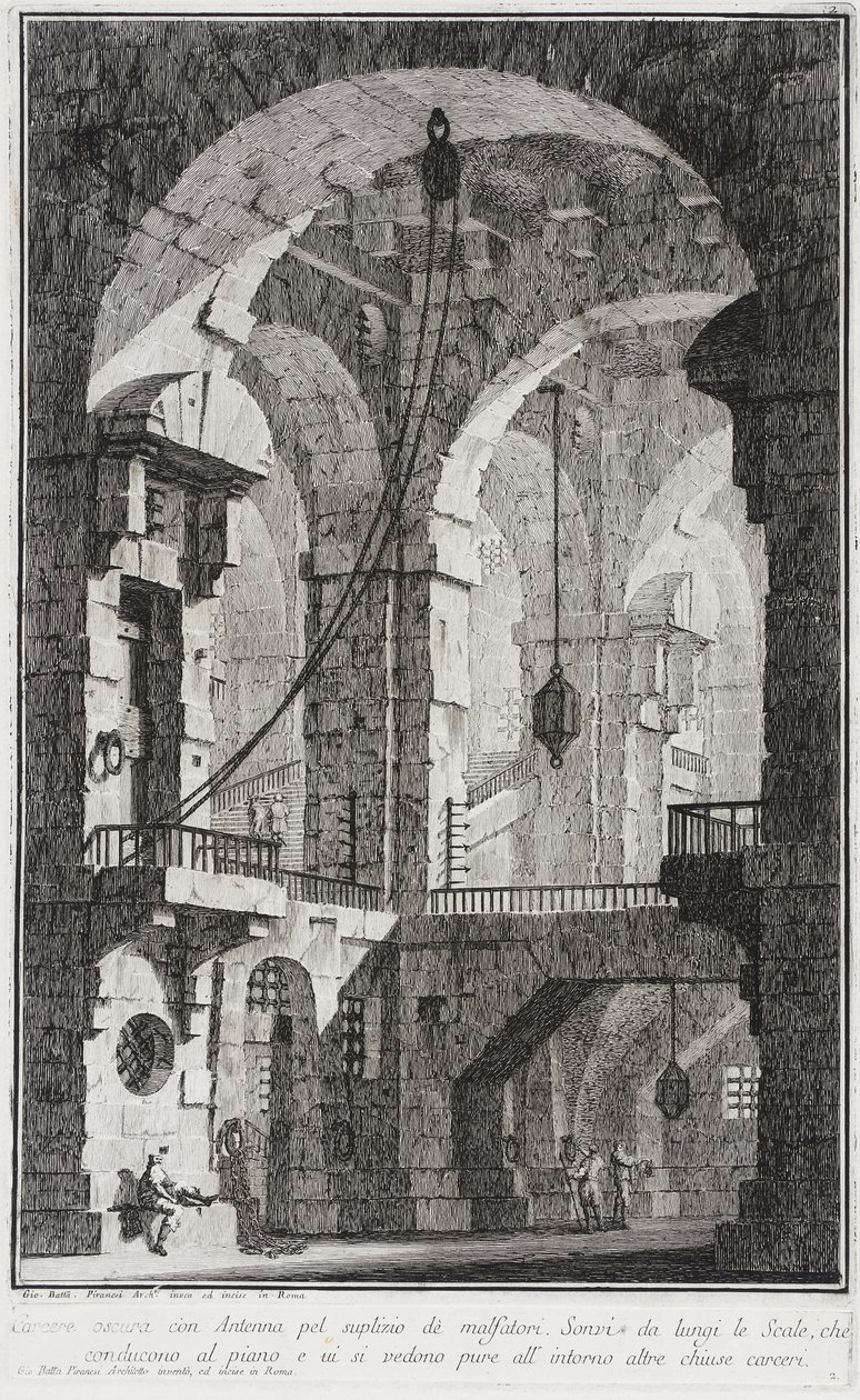 Interiør i et fængsel af Giovanni Battista Piranesi