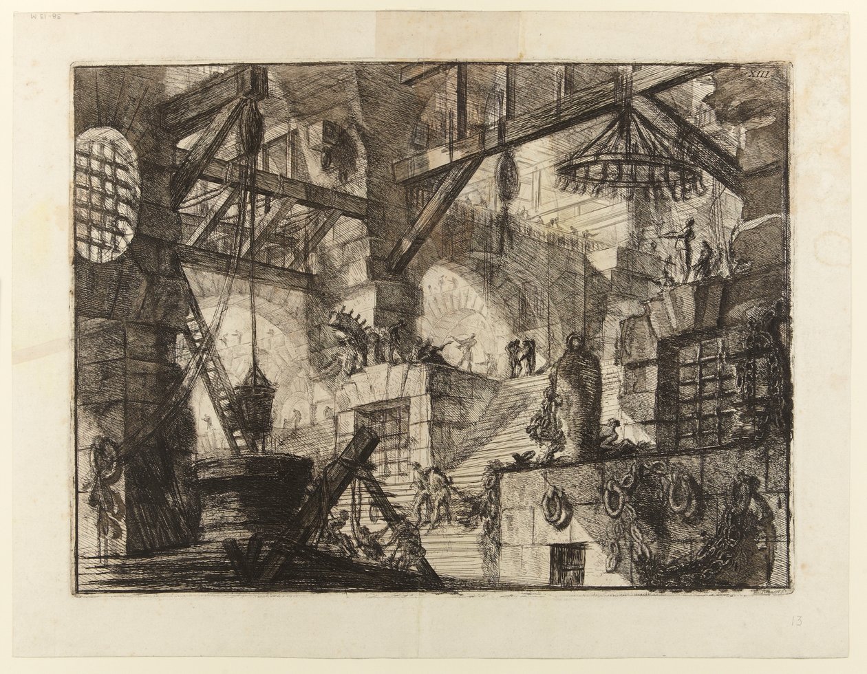 Opfindelsernes fængsler, planche XIII: Brønden af Giovanni Battista Piranesi