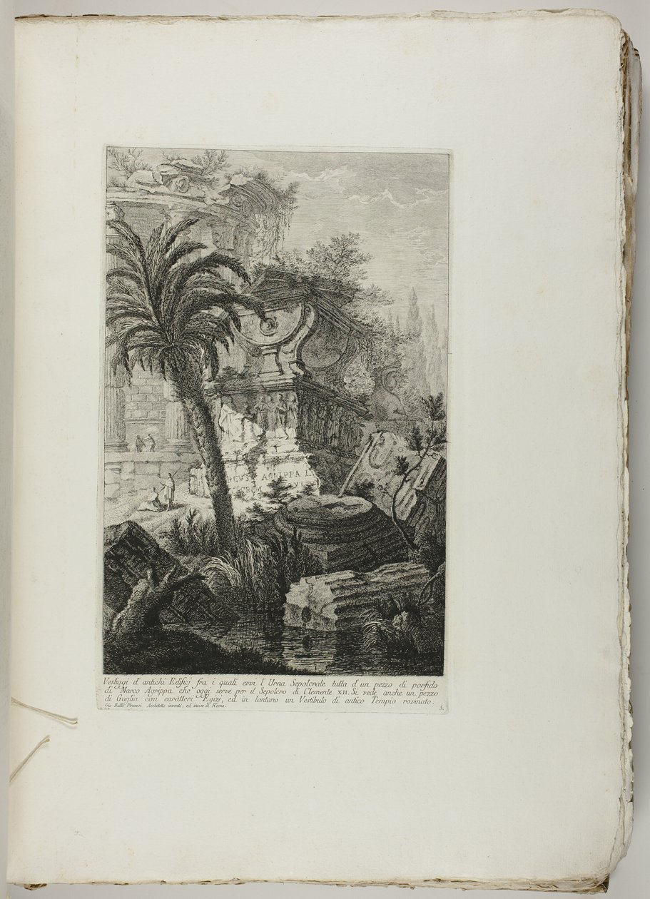 Forskellige arkitektoniske værker; samling af nogle tegninger af Barberi da Cento kendt som Il Guercino af Giovanni Battista Piranesi