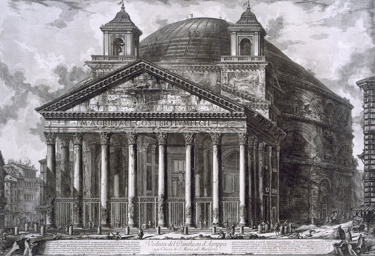 Pantheon of Agrippa, Rom (gravering) af Giovanni Battista Piranesi